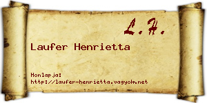 Laufer Henrietta névjegykártya